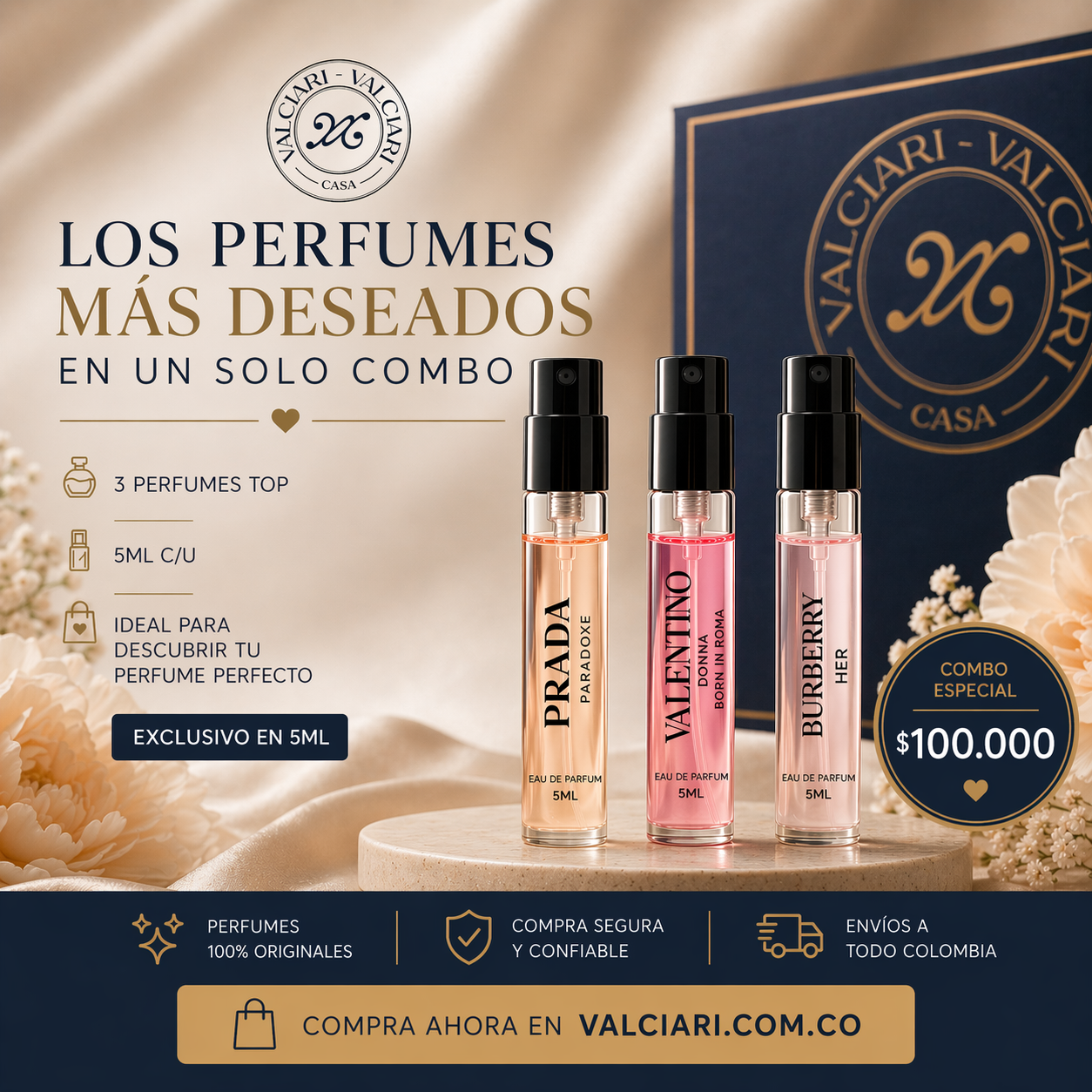 🌸 Combo Decants 5ml Mujer — Perfumes Más Deseados